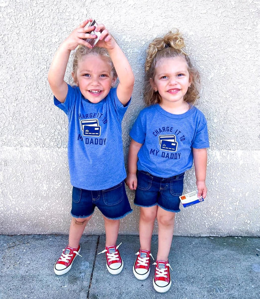 Charge It to My Daddy Kids Tee - Ledger Nash Co - Model 1