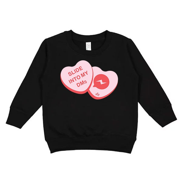 Slide into my DMs Crewneck for Kids - Ledger Nash Co