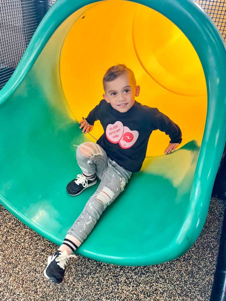 Slide into my DMs Crewneck for Kids - Model 1 - Ledger Nash Co