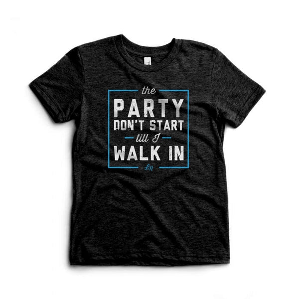 Party Don't Start Til I Walk In Kids Tee - Blue - Ledger Nash Co