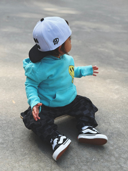 BLACK & GREY CHECKERED • CARGO SWEATPANTS