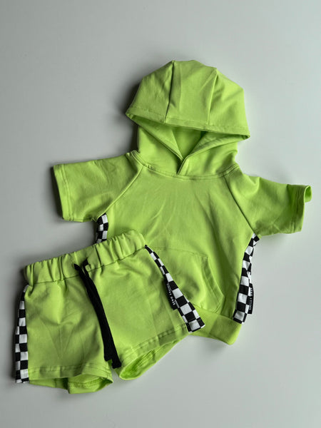 ELECTRIC CHECKS • HOODED TOP