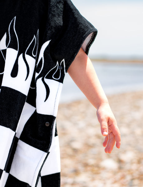 Checker Flame Hooded Towel