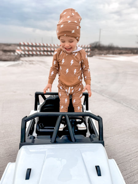 Camel Bolt Ribbed Jogger Set