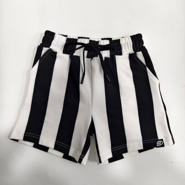 BLACK & WHITE STRIPED • SHORTS