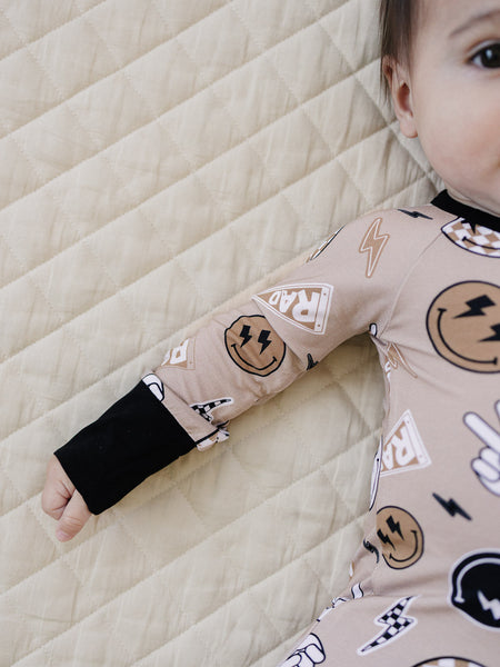 Bamboo Zip Romper | Latte Rad Vibes