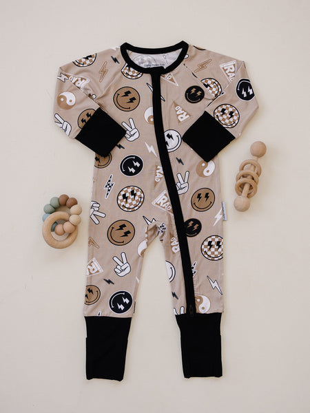 Bamboo Zip Romper | Latte Rad Vibes