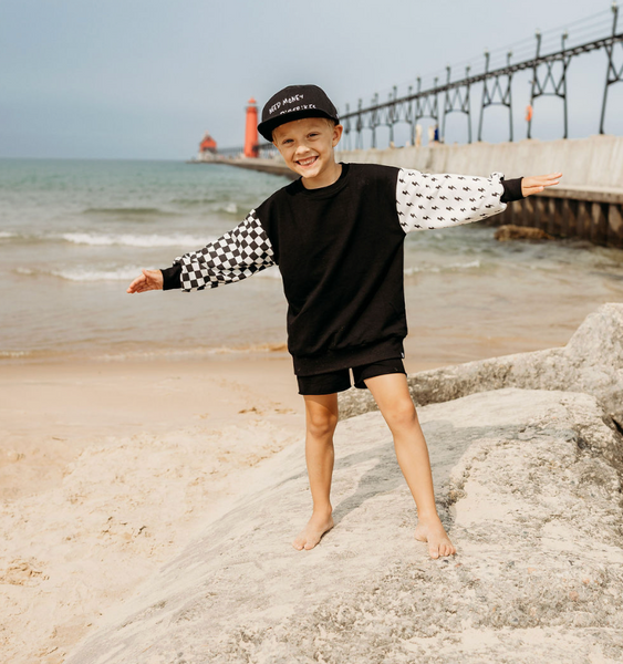 RAD • CREWNECK • CHECKERED + BOLTS
