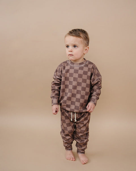 Jogger Set | Espresso Checkered