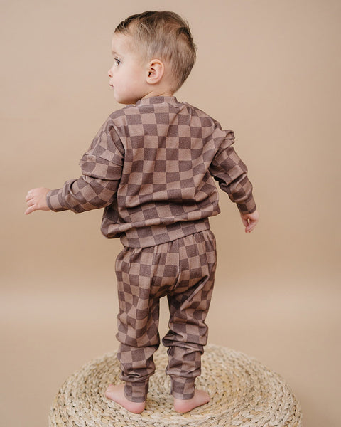 Jogger Set | Espresso Checkered