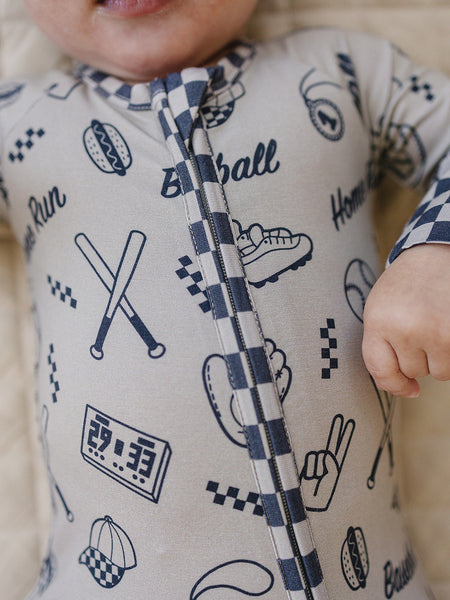 Bamboo Zip Romper | Home Run