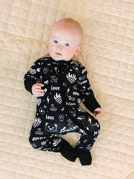 Bamboo Zip Romper | Wild Heart
