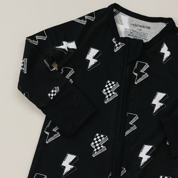 Bamboo Zip Romper | Ink Bolts