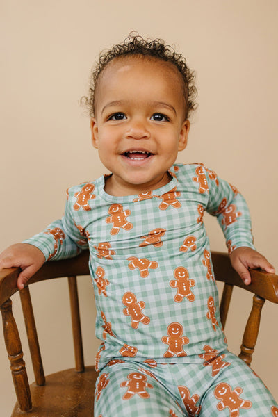 Bamboo Two Piece Set | Gingerbread Gingham
