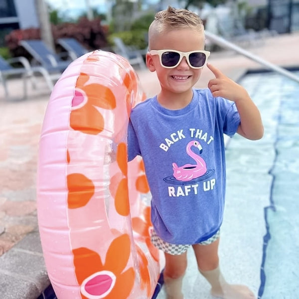 Back That Raft Up Kids Tee - Model1 - Ledger Nash Co