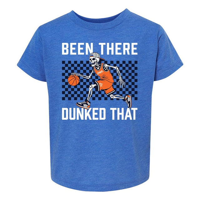 Been there dunked that kids basketball tee with skeleton - Ledger Nash Co