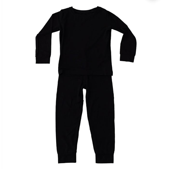 Kids Black Bamboo Pajamas - Ledger Nash Co