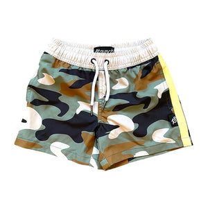 Camo Swim Trunks Shorts for Kids - Front View - Ledger Nash Co
