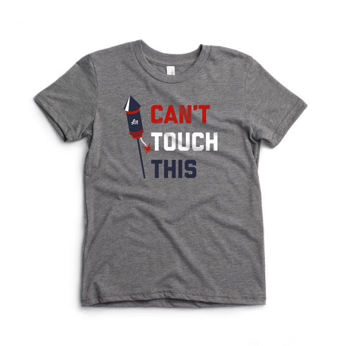 Cant touch this - Firework tee for Kids - Ledger Nash Co