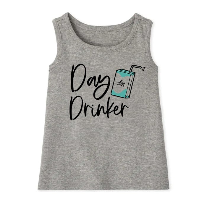 Day Drinker Kids Tank Top - Grey - Ledger Nash Co
