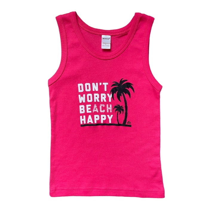 Dont Worry Beach Happy Kids Tank Top - Ledger Nash Co