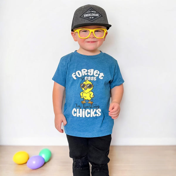 Forget the Eggs Im Hunting Chicks Kids Tee - Model 1 - Ledger Nash Co
