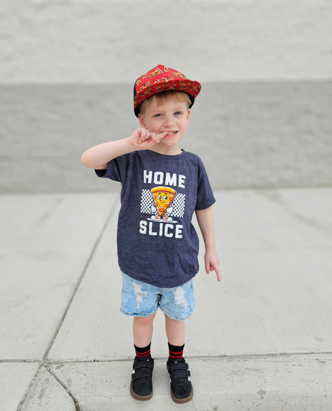 Home Slice Pizza Kids Tee - Model 2 - Ledger Nash Co