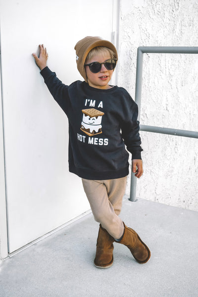 Hot Mess Smores Kids Crewneck - Model 1 - Ledger Nash Co