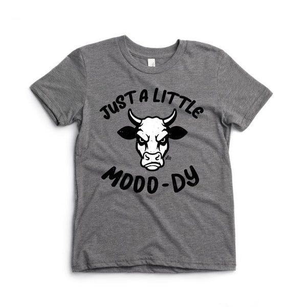 Just a little moody kids cow tee - Ledger Nash Co