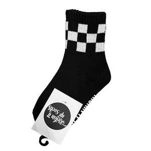 Kids Black & White Checkered Socks - Ledger Nash Co