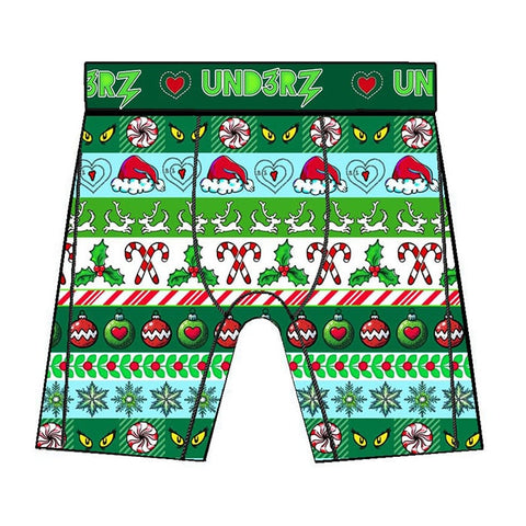 Grouch Grinch Eyes Kids Boxer Holiday Briefs - Ledger Nash Co
