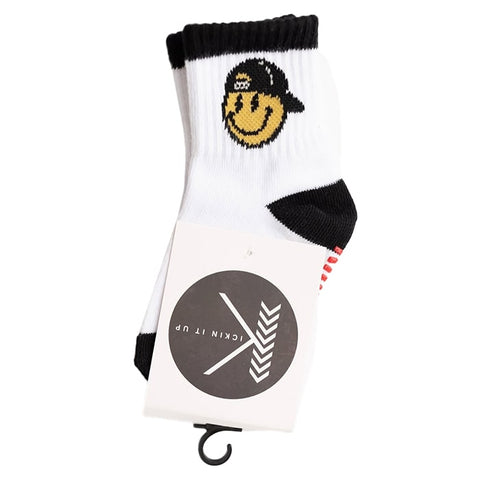 Smiley Face with Backwards Hat Kids Socks - Royce - Ledger Nash Co