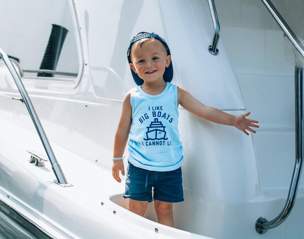 I Like Big Boats & I Cannot Lie Kids Tank Top - Model 1 - Ledger Nash Co