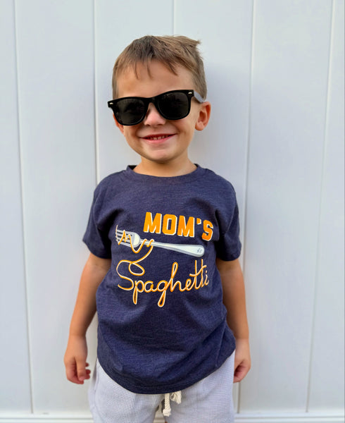 Mom's Spaghetti Kids Food T-Shirt - Ledger Nash Com - Model 1