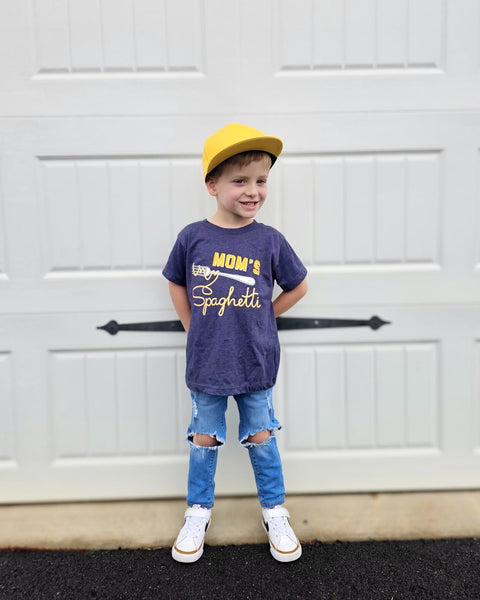 Mom's Spaghetti Kids Food T-Shirt - Ledger Nash Com - Model 2
