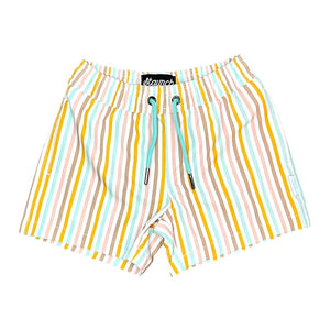 Kids Neapolitan Striped Swim Trunks - Front - Ledger Nash Co