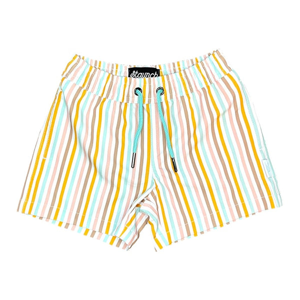 Kids Neapolitan Striped Swim Trunks - Front - Ledger Nash Co