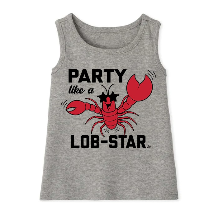 Party Like A Lob-Star Kids Tank Top - Lobster - Ledger Nash Co