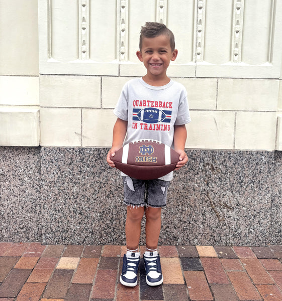 Quarterback in Training Kids Football Tee - Model 1 - Ledger Nash Co