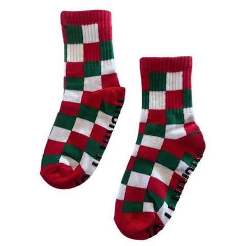 Red & Green Checkered Kids Socks - Ledger Nash Co