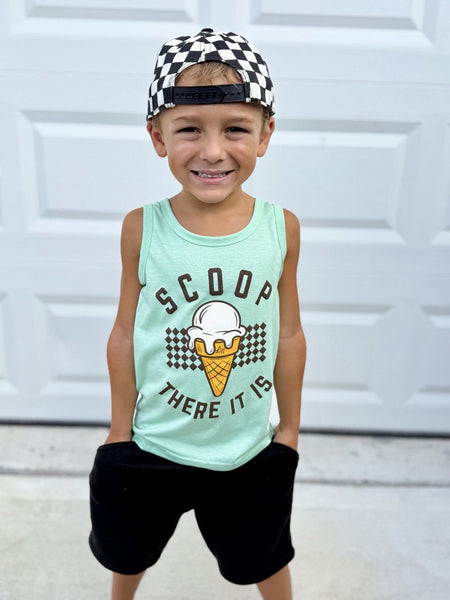 Scoop There It Is - Ice Cream Tank Top for Kids - Model 1 - Ledger Nash Co