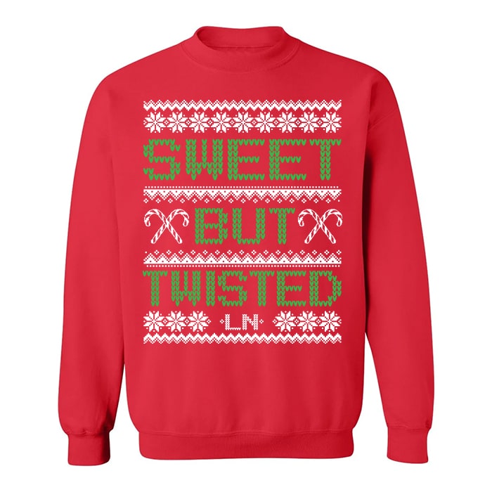 Sweet But Twisted Kids Candy Cane sweatshirt - Ledger Nash Co