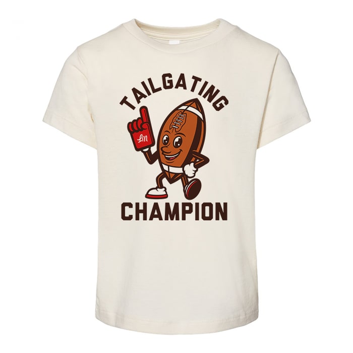 Tailgating Champion Kids Football Tee - Ledger Nash Co