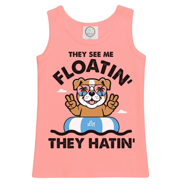 They See Me Floatin' They Hatin' Kids Tank Top - Ledger Nash Co
