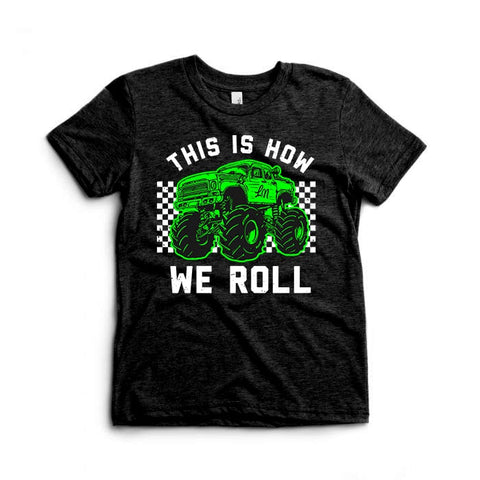 This is how we roll kids monster truck tee - Ledger Nash Co