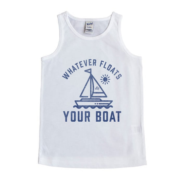 Whatever Floats Your Boat Kids Tank Top - White - Ledger Nash Co