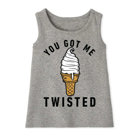 You Got Me Twisted Ice Cream Cone Kids Tank Top - Ledger Nash Co