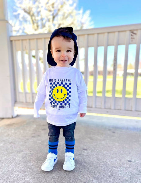 Be Different Shine Bright Kids Autism Tee - Model 1 - Ledger Nash Co