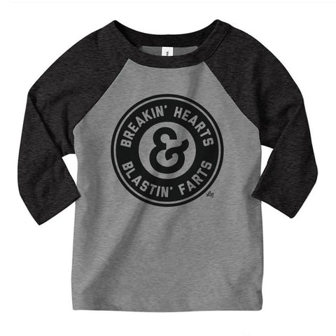 Breaking Hearts & Blasting Farts Raglan - Ledger Nash Co.