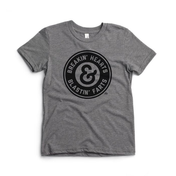 Breaking Hearts & Blasting Farts Tee - Grey - Ledger Nash Co.